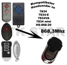 TK STAR 868 Mhz Handsender Fernbedienung kompatibel zu Belfox Ruku 7834-E RB-310, RB-320, RB-330, RB-410-490